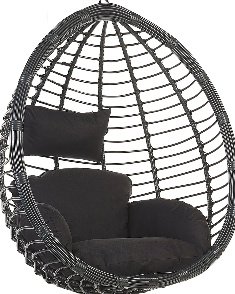 Hangesessel Rattan Schwarz O 106 Cm Tollo