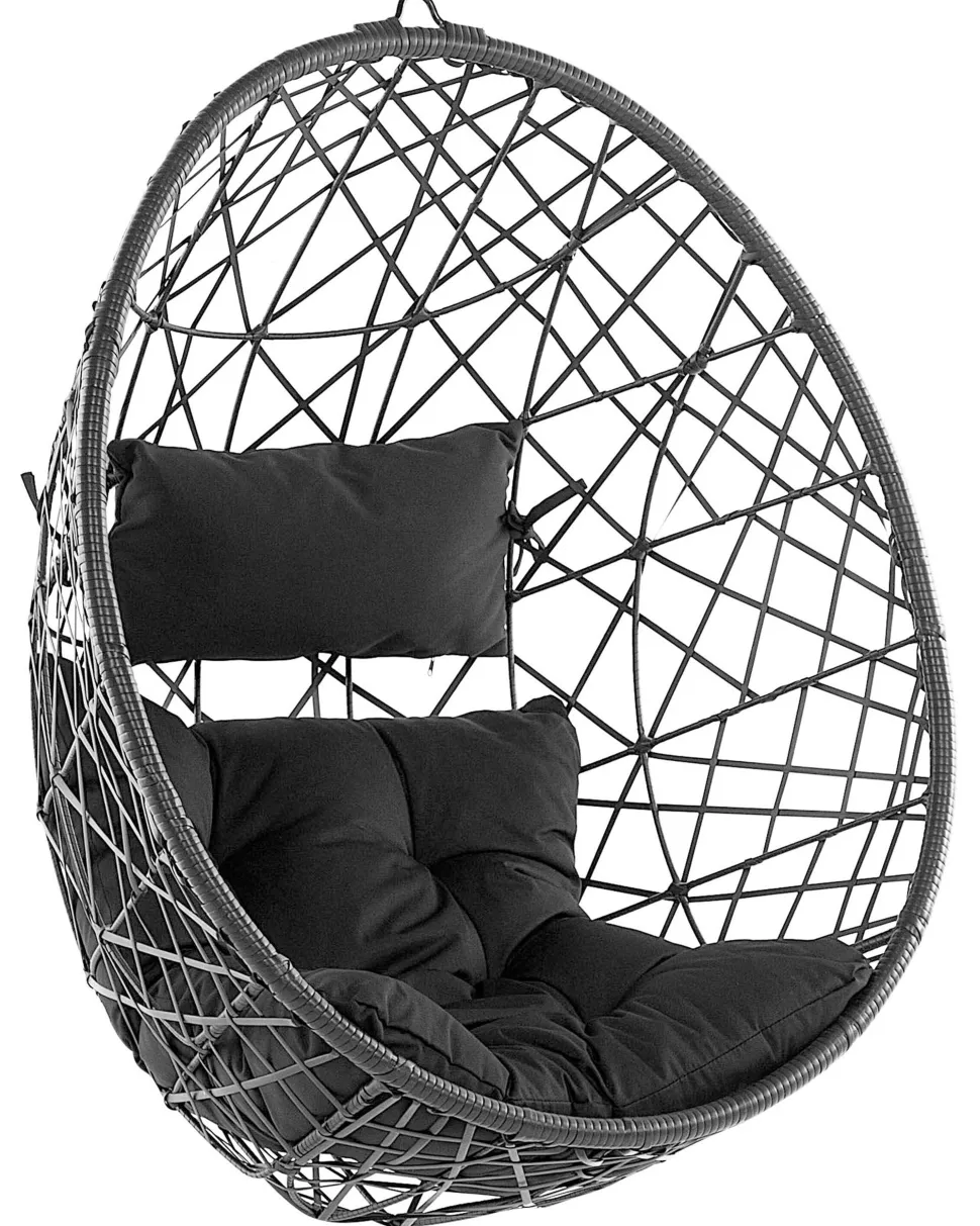 Hangesessel Rattan Schwarz O 94 Cm Alatri