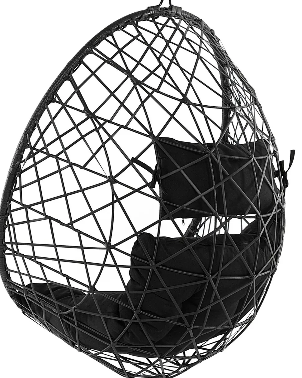 Hangesessel Rattan Schwarz O 94 Cm Alatri