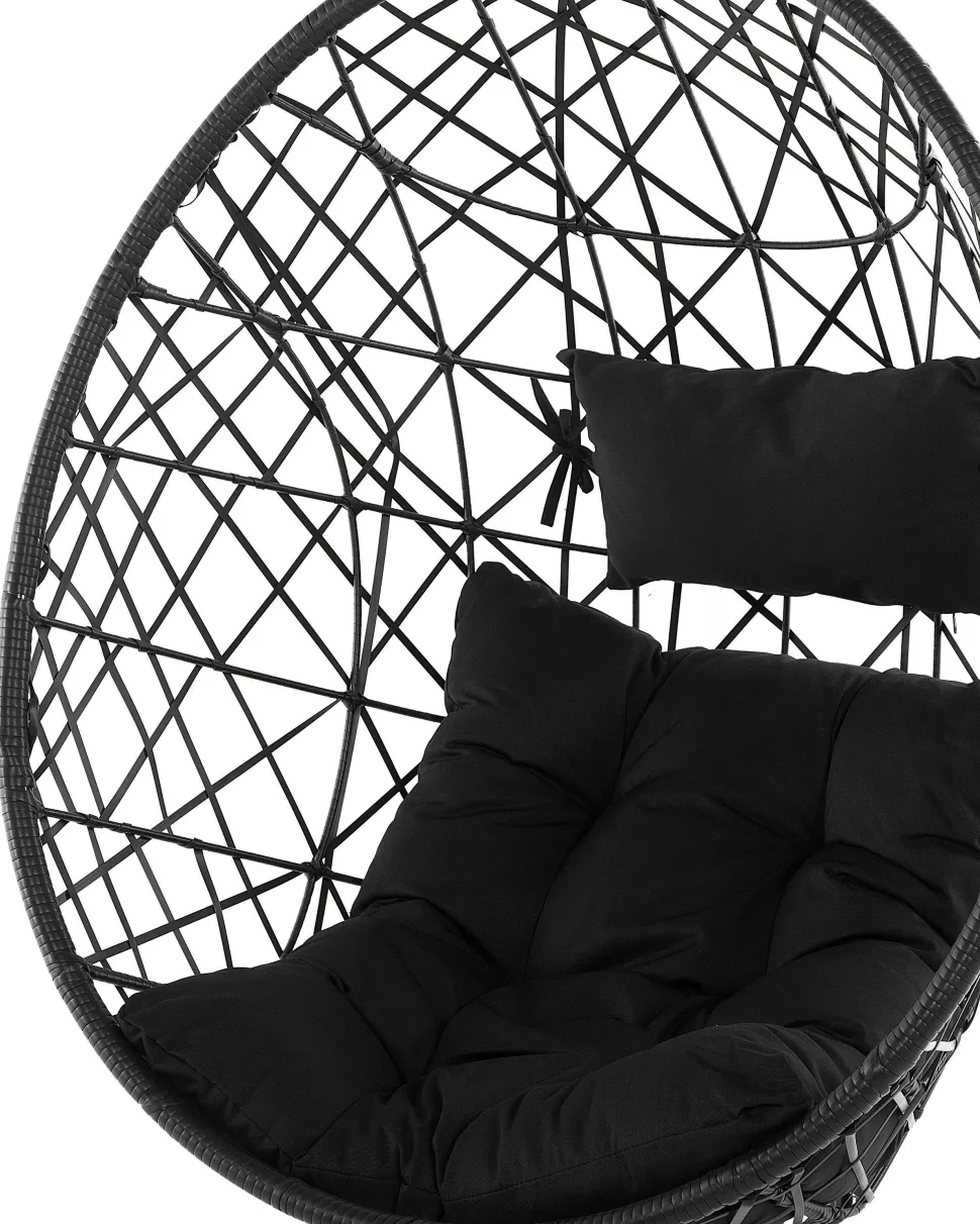 Hangesessel Rattan Schwarz O 94 Cm Alatri