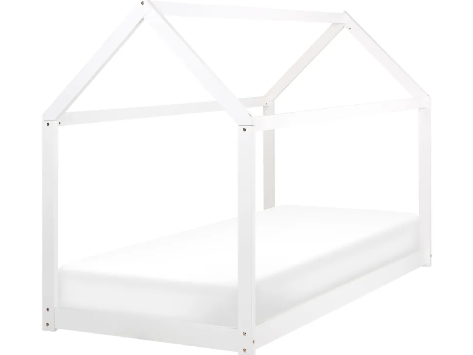Hausbett Holz Weis 90 X 200 Cm Kinder Tosse