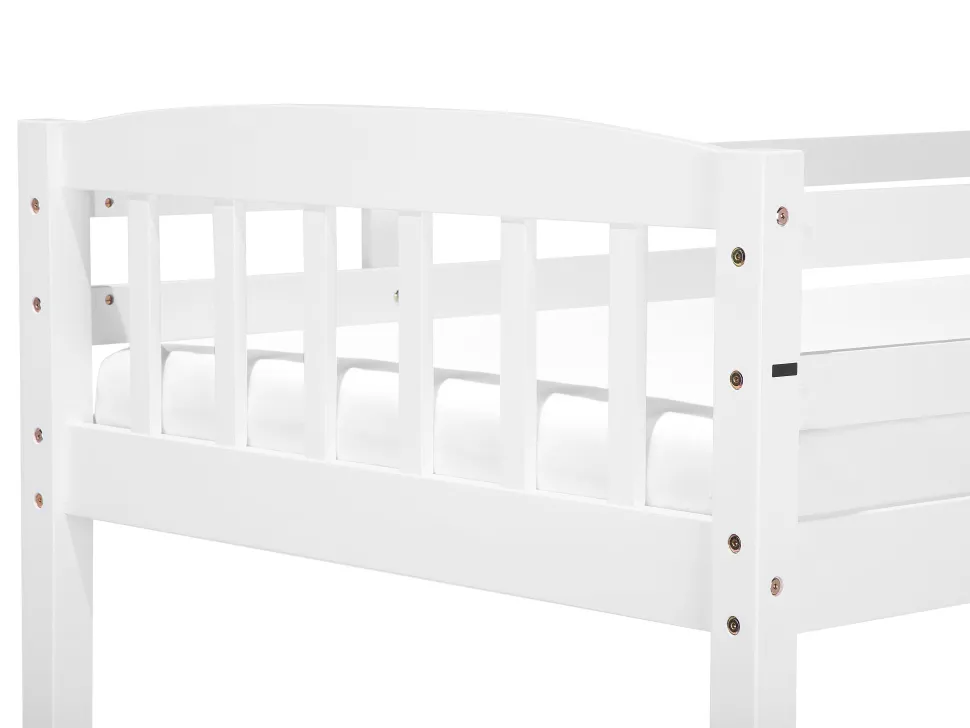 Hochbett Holz Mit Bettkasten Weis 90 X 200 Cm Revin