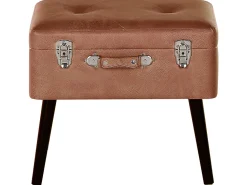 Hocker Braun Kunstleder Mallard