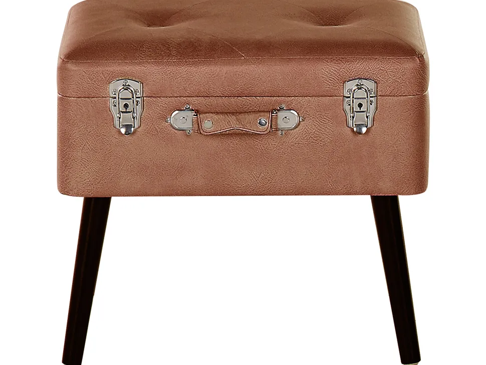 Hocker Braun Kunstleder Mallard