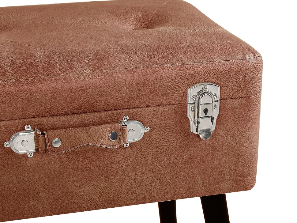 Hocker Braun Kunstleder Mallard