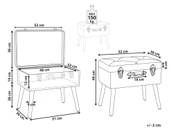 Hocker Braun Kunstleder Mallard