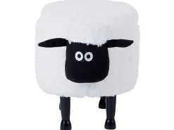 Hocker Felloptik Mit Stauraum Weis Schafhocker Sheep