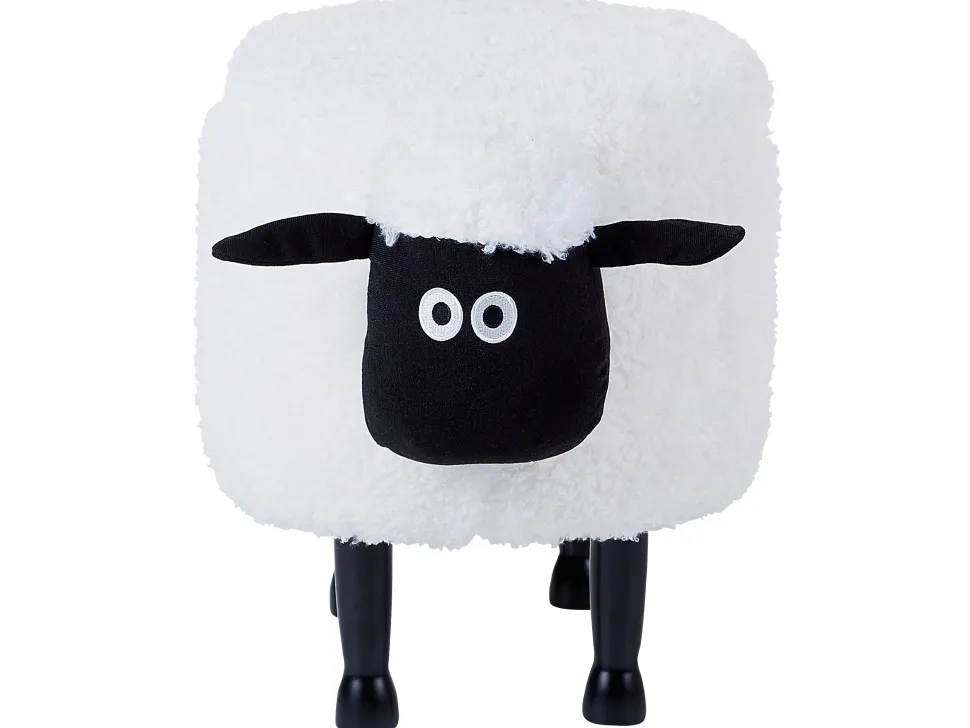 Hocker Felloptik Mit Stauraum Weis Schafhocker Sheep