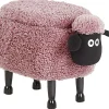 Hocker Felloptik Mit Stauraum Rosa Schafhocker Sheep