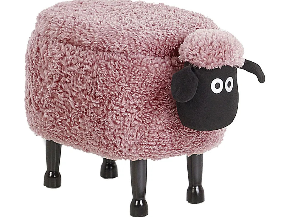 Hocker Felloptik Mit Stauraum Rosa Schafhocker Sheep
