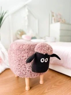 Hocker Felloptik Mit Stauraum Rosa Schafhocker Sheep