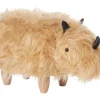 Hocker Felloptik Sandbeige Woolly