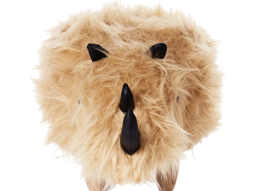 Hocker Felloptik Sandbeige Woolly