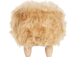 Hocker Felloptik Sandbeige Woolly