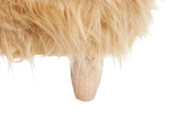 Hocker Felloptik Sandbeige Woolly