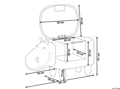 Hocker Lederoptik Mit Stauraum Hellgrau Hippo