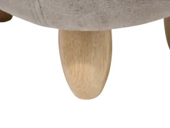 Hocker Lederoptik Mit Stauraum Hellgrau Hippo