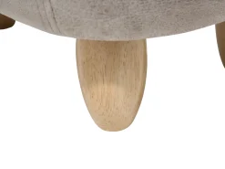 Hocker Lederoptik Mit Stauraum Hellgrau Rhino