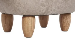 Hocker Lederoptik Mit Stauraum Hellgrau Jumbo
