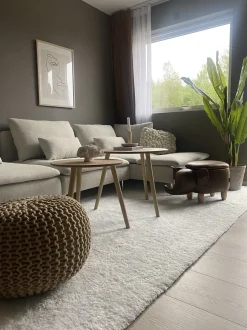 Hocker Lederoptik Mit Stauraum Dunkelbraun Elephant