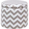 Hocker Mit Deckel Grau-Weis 35 Cm Tunica