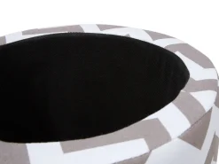 Hocker Mit Deckel Grau-Weis 35 Cm Tunica