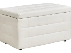 Hocker Mit Stauraum Kunstleder Weis Michigan