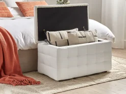 Hocker Mit Stauraum Kunstleder Weis Michigan