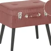 Hocker Mit Stauraum Rosa Cord Koffer-Design Mallard