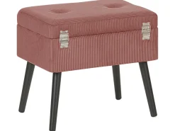 Hocker Mit Stauraum Rosa Cord Koffer-Design Mallard