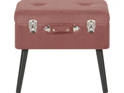 Hocker Mit Stauraum Rosa Cord Koffer-Design Mallard
