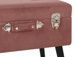 Hocker Mit Stauraum Rosa Cord Koffer-Design Mallard