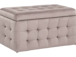 Hocker Mit Stauraum Samtstoff Rosa Michigan
