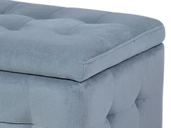 Hocker Mit Stauraum Samtstoff Grau Michigan