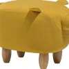 Hocker Polsterbezug Gelb Piggy
