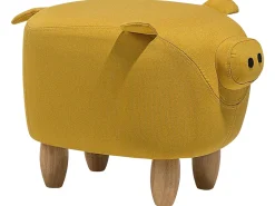 Hocker Polsterbezug Gelb Piggy