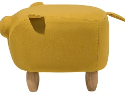 Hocker Polsterbezug Gelb Piggy