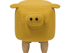 Hocker Polsterbezug Gelb Piggy