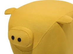 Hocker Polsterbezug Gelb Piggy