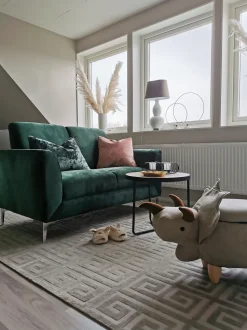 Hocker Polsterbezug Mit Stauraum Hellgrau Triceratops
