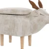 Hocker Polsterbezug Mit Stauraum Beige Reindeer