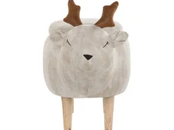Hocker Polsterbezug Mit Stauraum Beige Reindeer