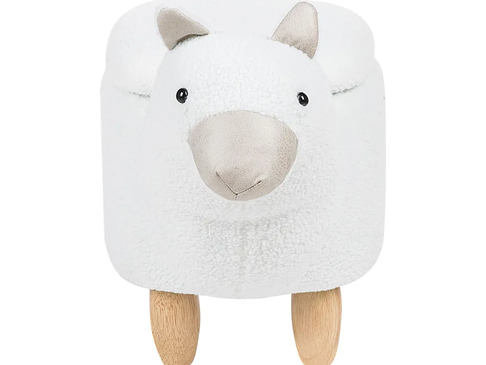 Hocker Polsterbezug Mit Stauraum Weis Alpaca