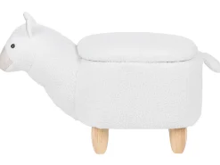 Hocker Polsterbezug Mit Stauraum Weis Alpaca