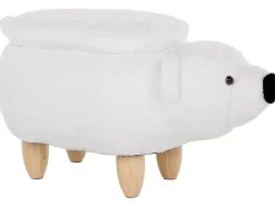 Hocker Polsterbezug Mit Stauraum Weis Bear