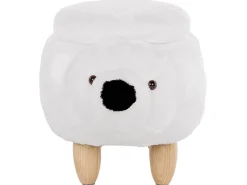 Hocker Polsterbezug Mit Stauraum Weis Bear
