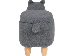 Hocker Polsterbezug Mit Stauraum Grau Alpaca