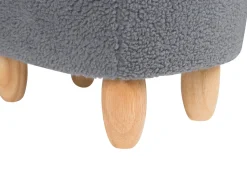 Hocker Polsterbezug Mit Stauraum Grau Alpaca