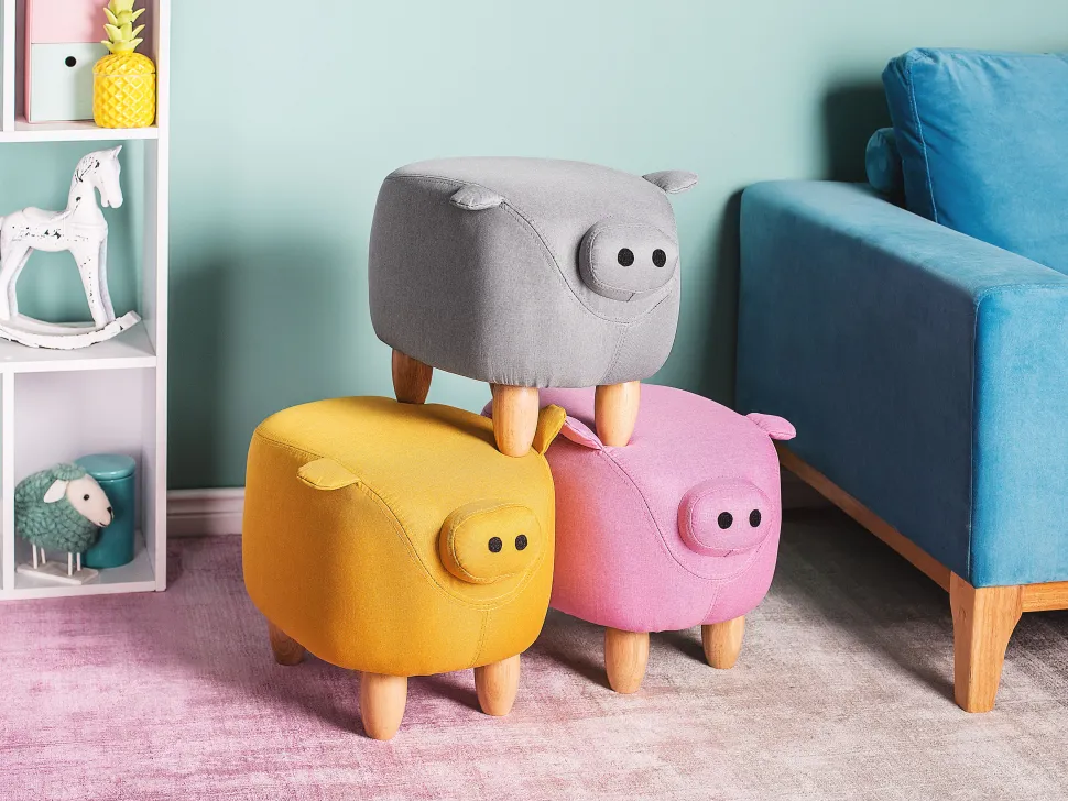 Hocker Polsterbezug Rosa Piggy