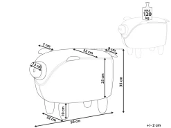 Hocker Polsterbezug Rosa Piggy